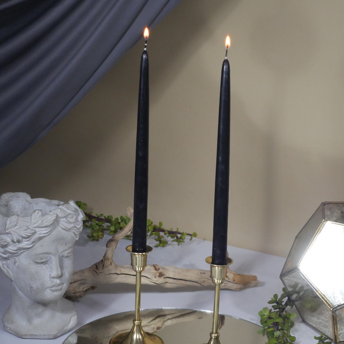 12" Joint Wick Black Pair Candle