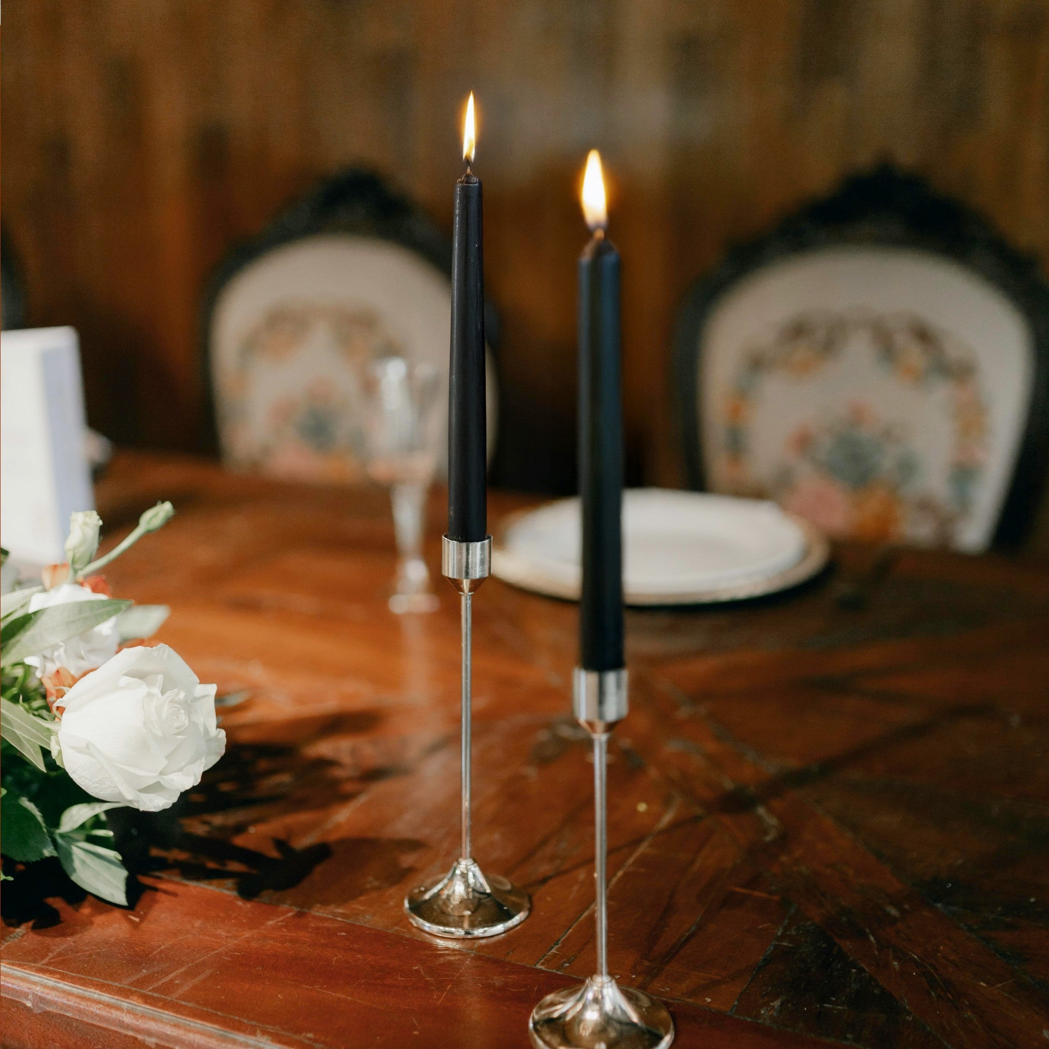 6" Joint Wick Black Pair Candle