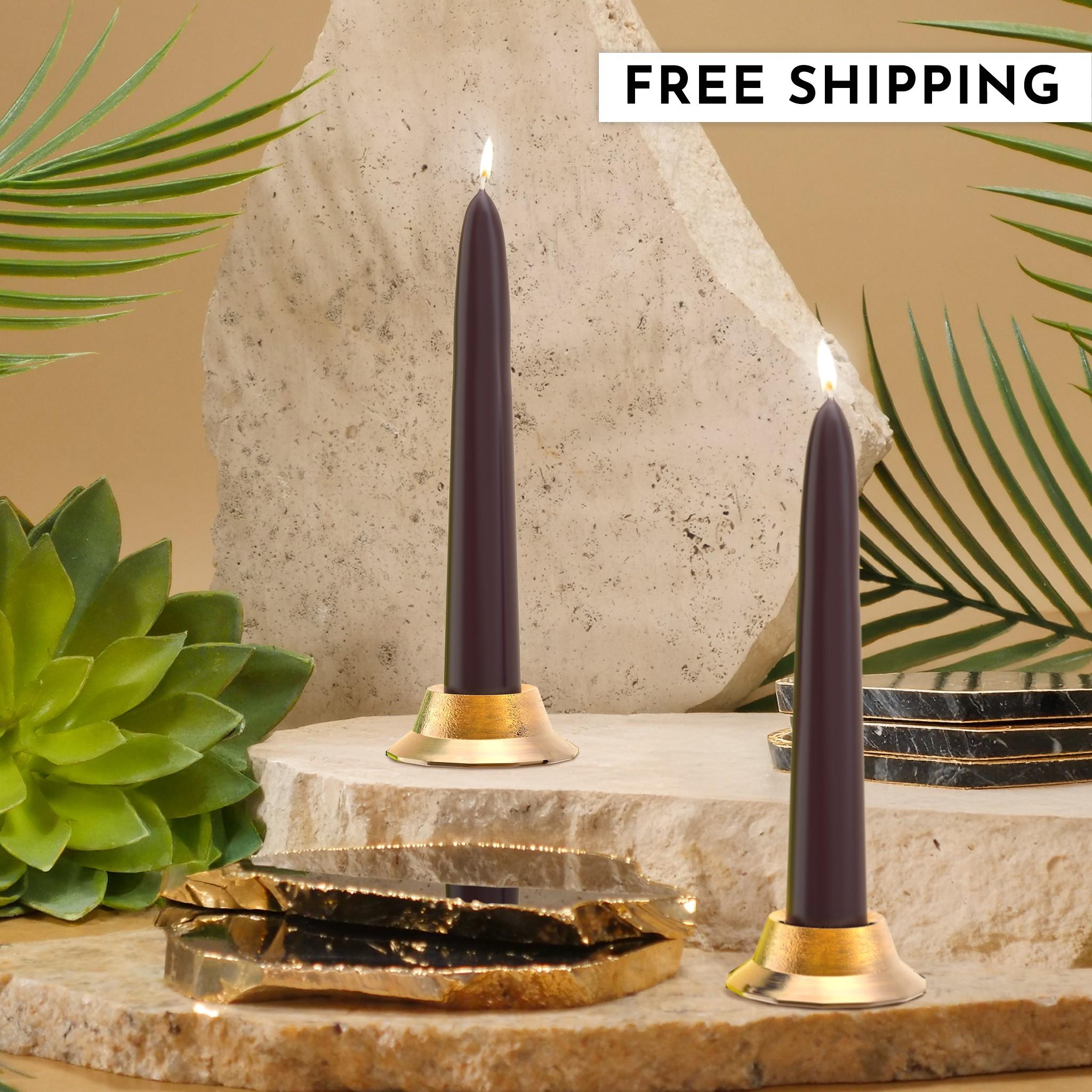 6" Joint Wick Burgundy Pair Candle