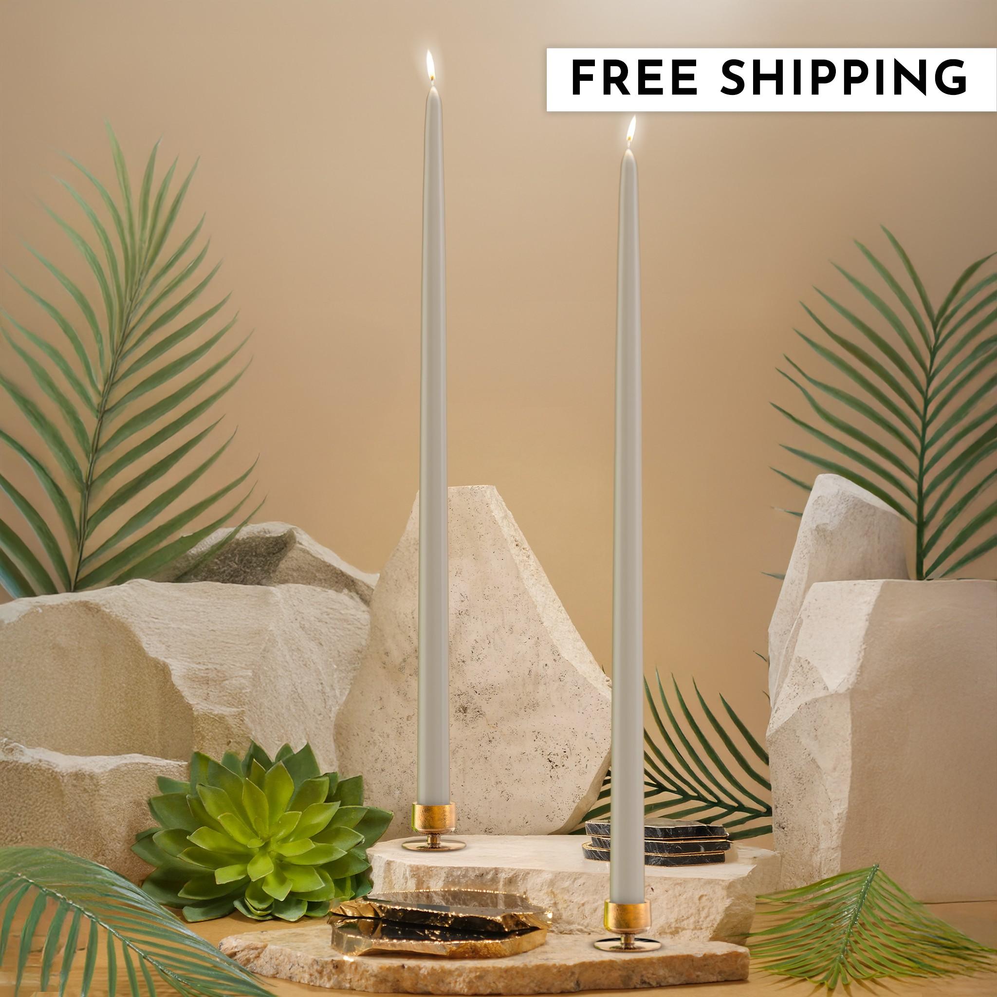 18" Joint Wick Grey Pair Candle