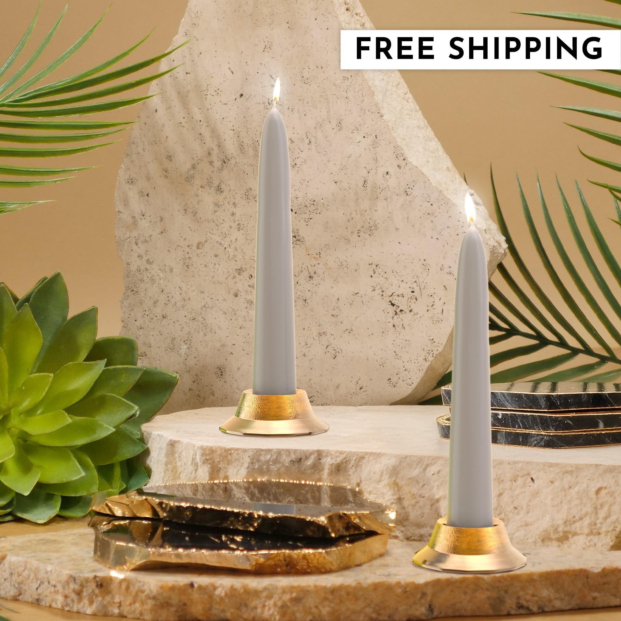 6" Joint Wick Grey Pair Candle