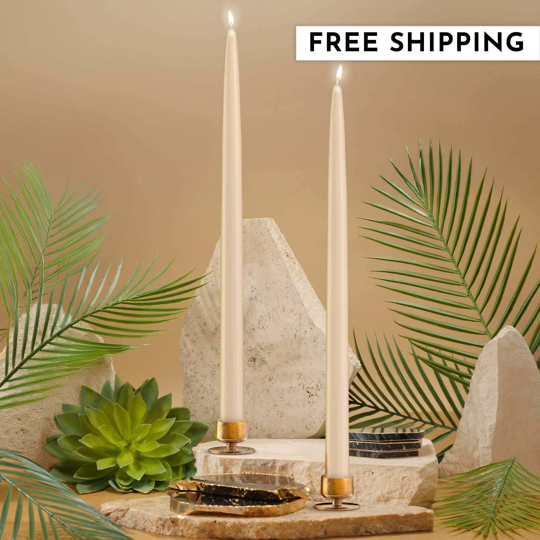 15" Joint Wick Ivory Pair Candle