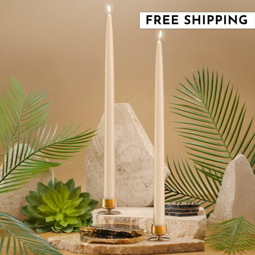 15" Joint Wick Ivory Pair Candle