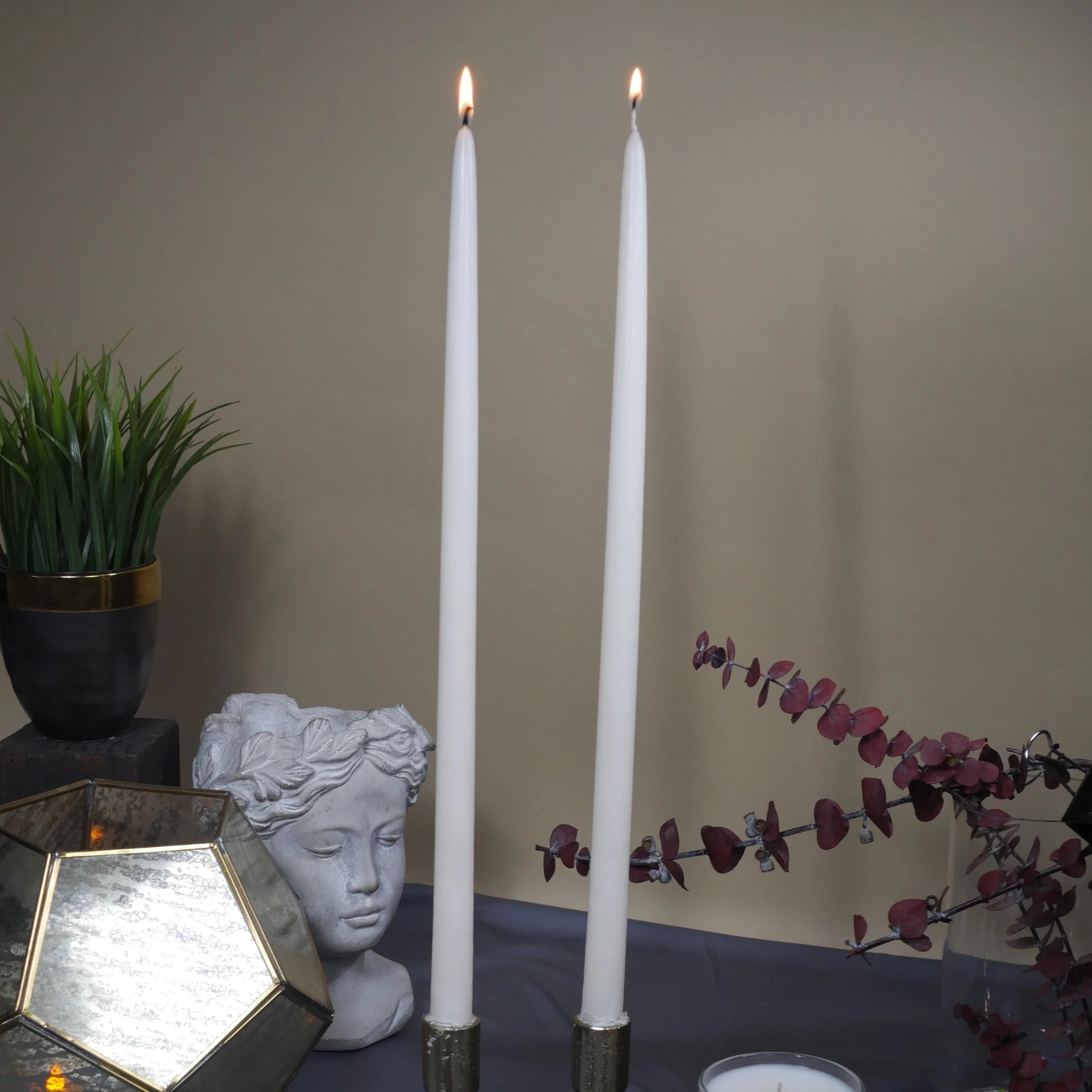 18" Joint Wick Ivory Pair Candle