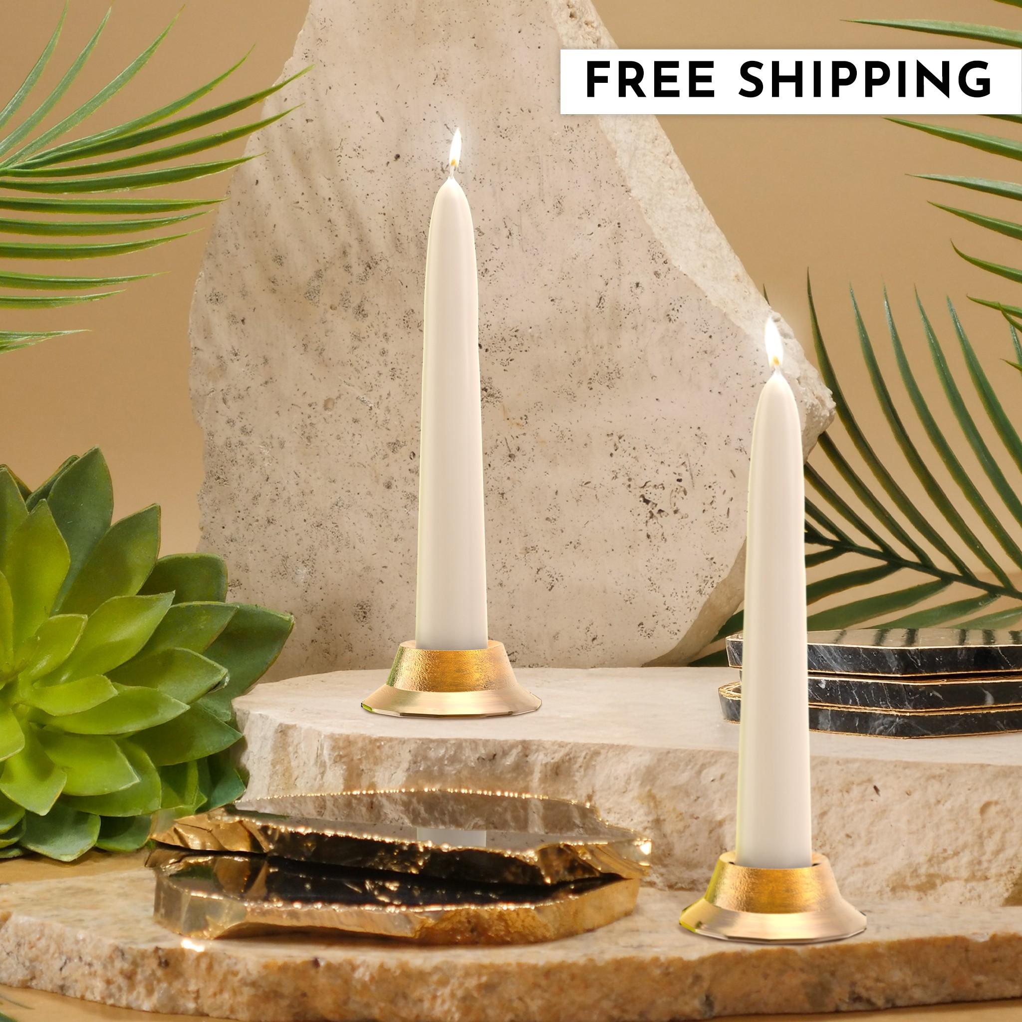 6" Joint Wick Ivory Pair Candle