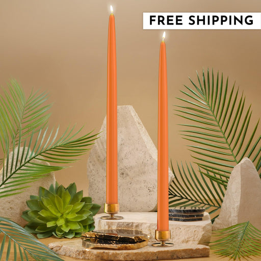 15" Joint Wick Orange Pair Candle