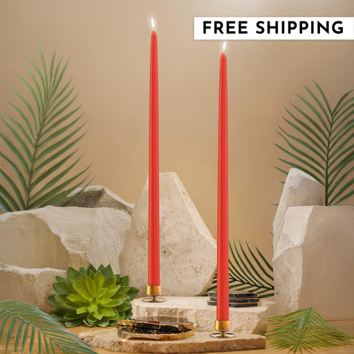 18" Joint Wick Red Pair Candle