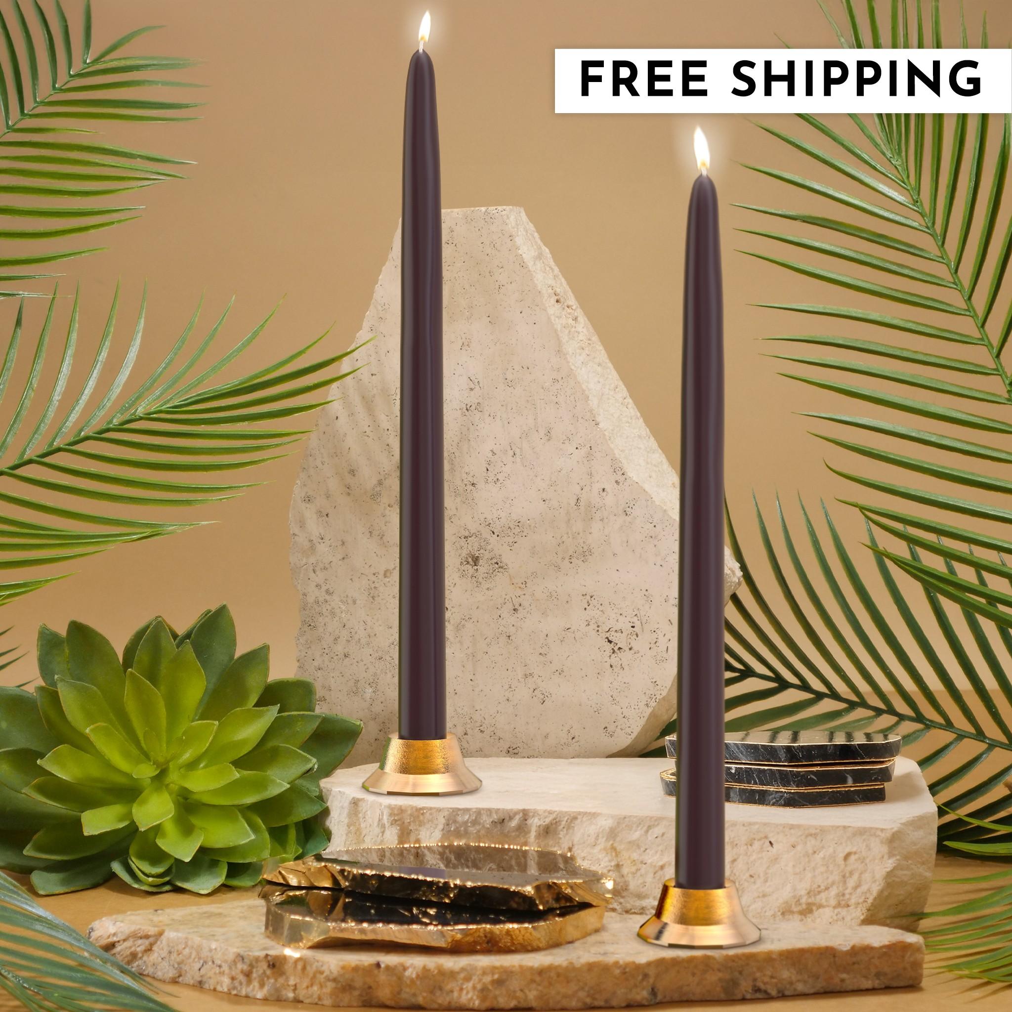 12" Joint Wick Burgundy Pair Candle