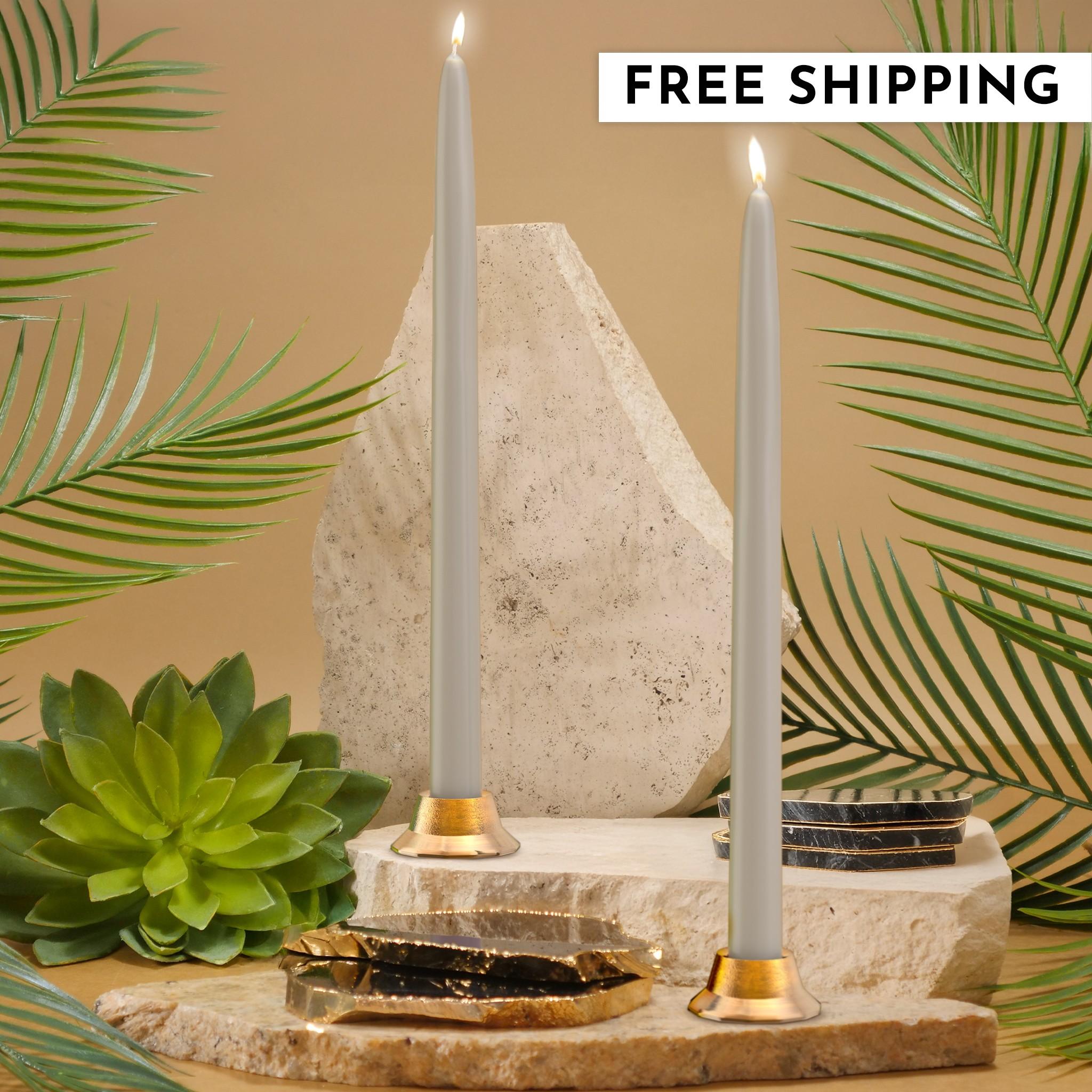 12" Joint Wick Grey Pair Candle