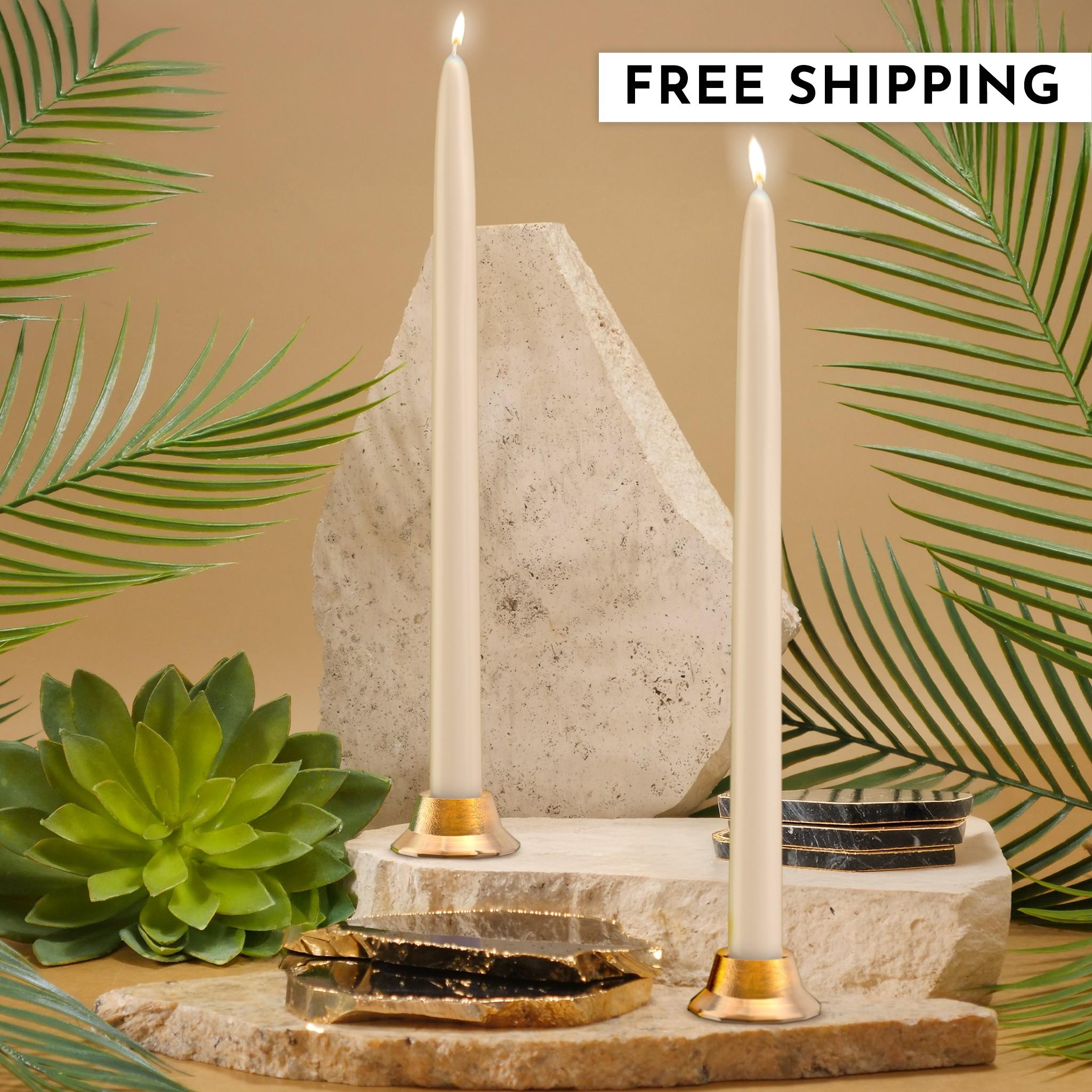 12" Joint Wick Ivory Pair Candle