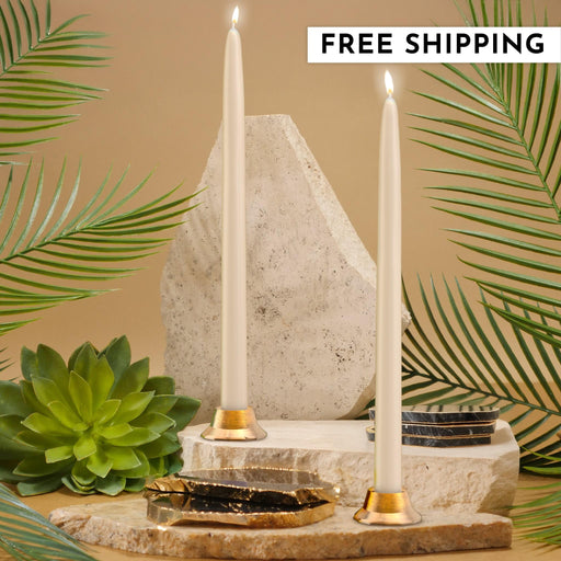 12" Joint Wick Ivory Pair Candle