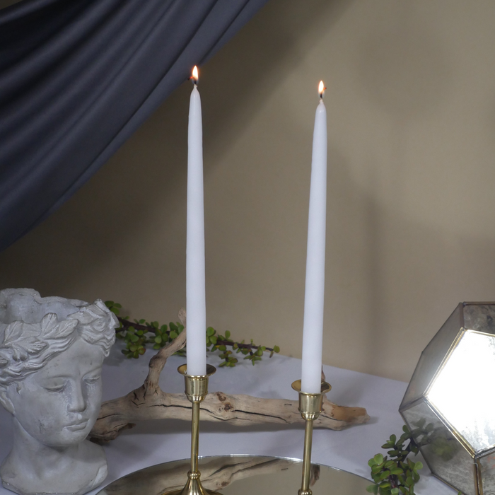12" Joint Wick White Pair Candle