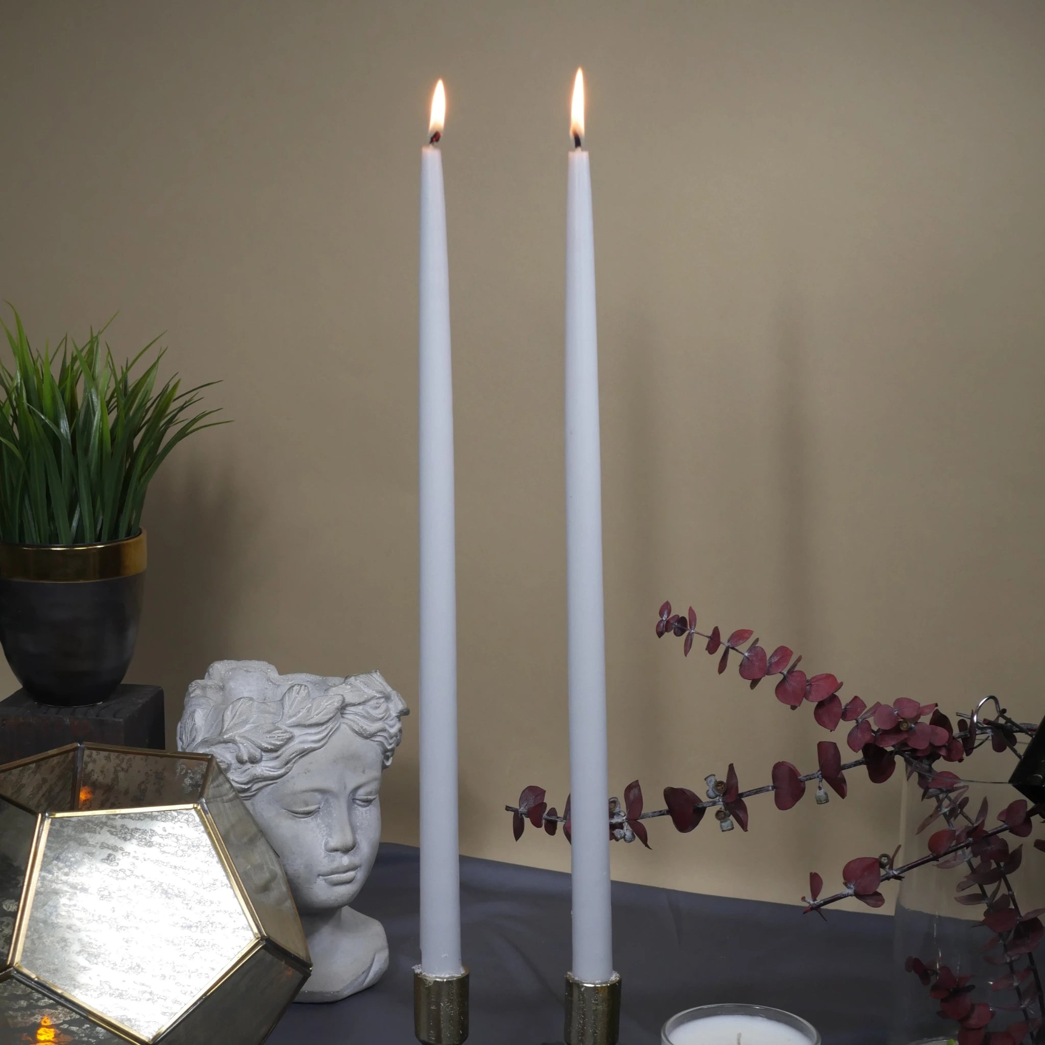 18" Joint Wick White Pair Candle