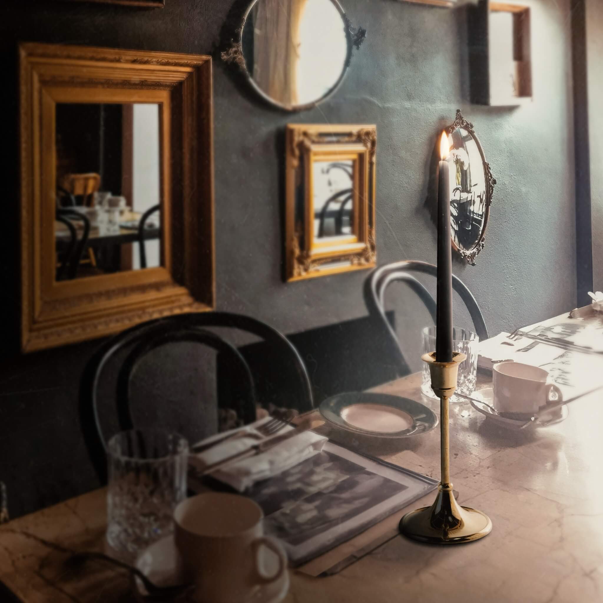 12" Joint Wick Black Pair Candle