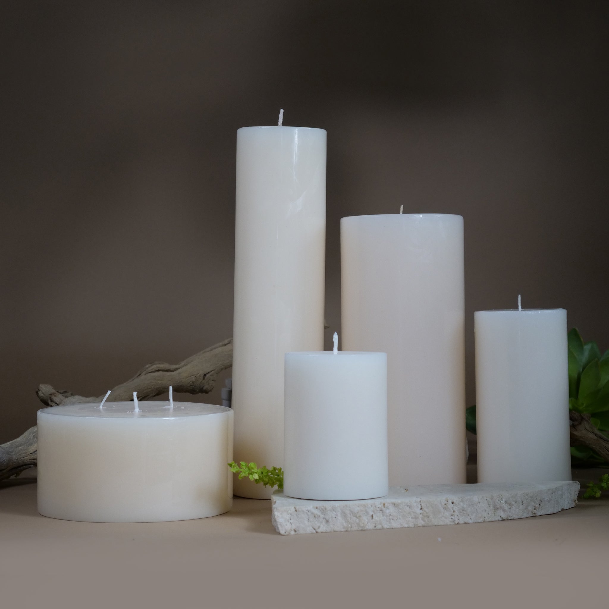 Infinity Wick Ivory Votive Candles, Set of 4