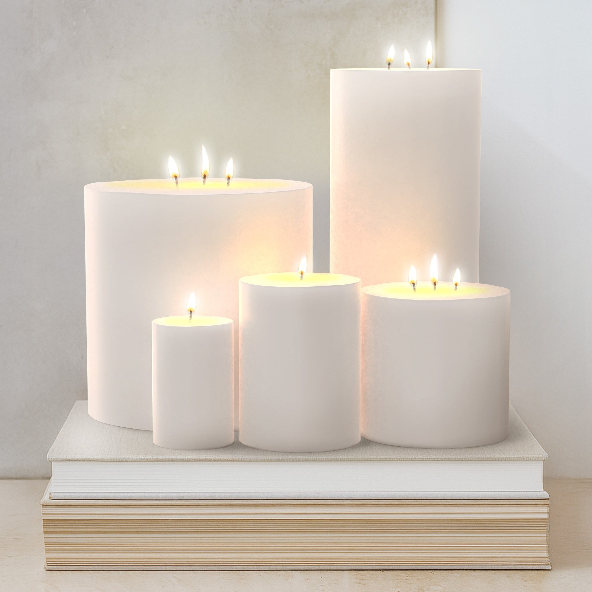 White Pillar Candles