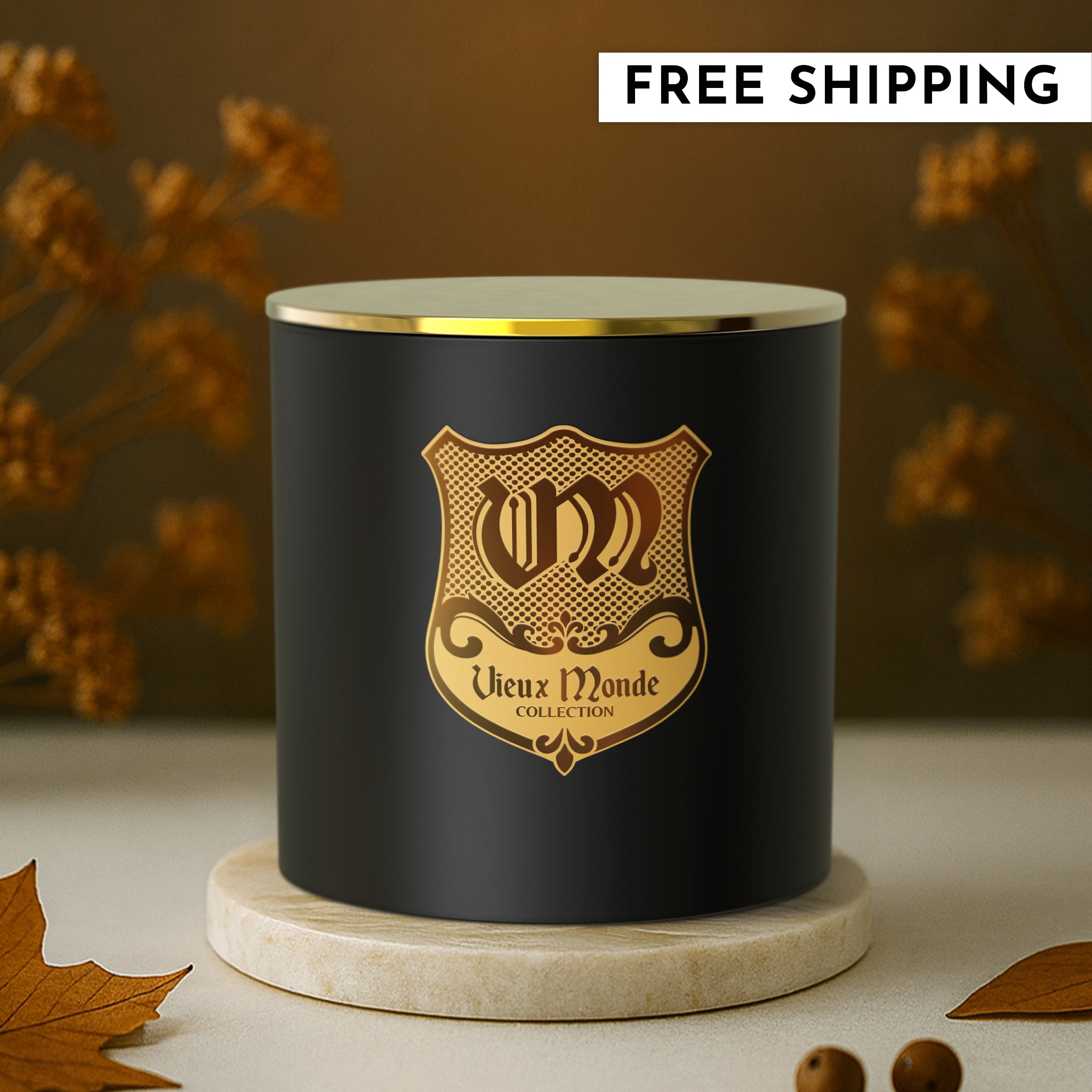 24oz Vieux Monde Tobacco Fireside Candle