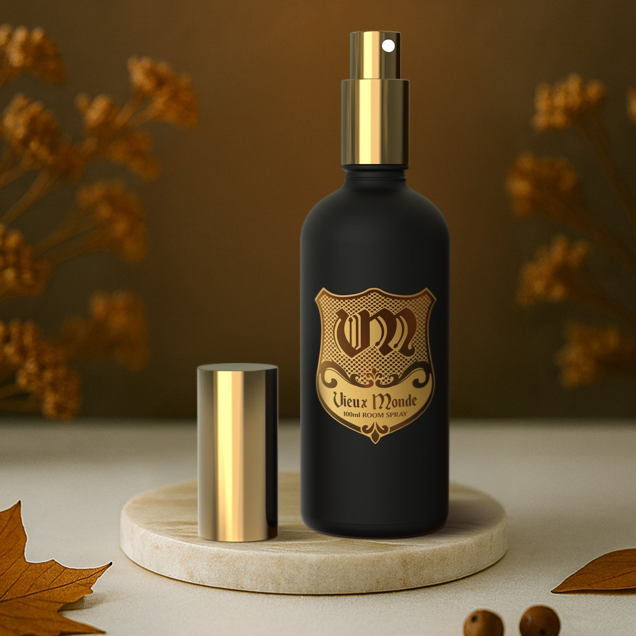 Stone Candles Vieux Monde Tobacco Fireside Room Spray - Thumbnail 3