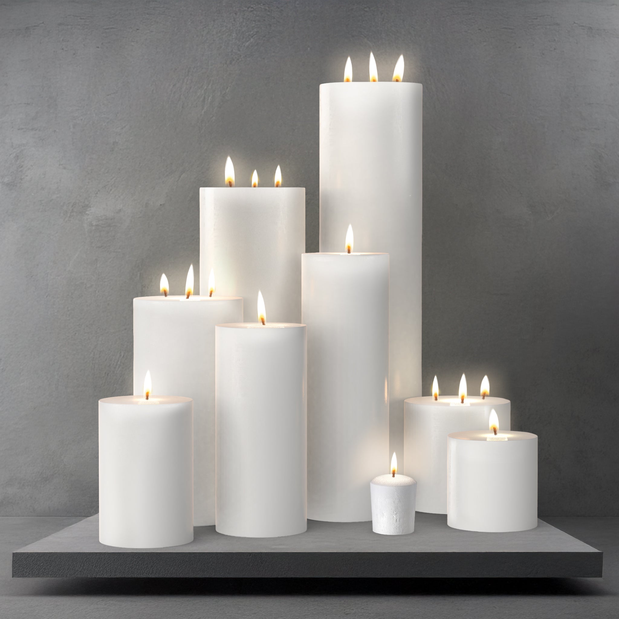 White Pillar Candles