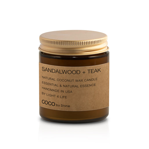 3.5oz Sandalwood + Teak Coconut Wax Candle
