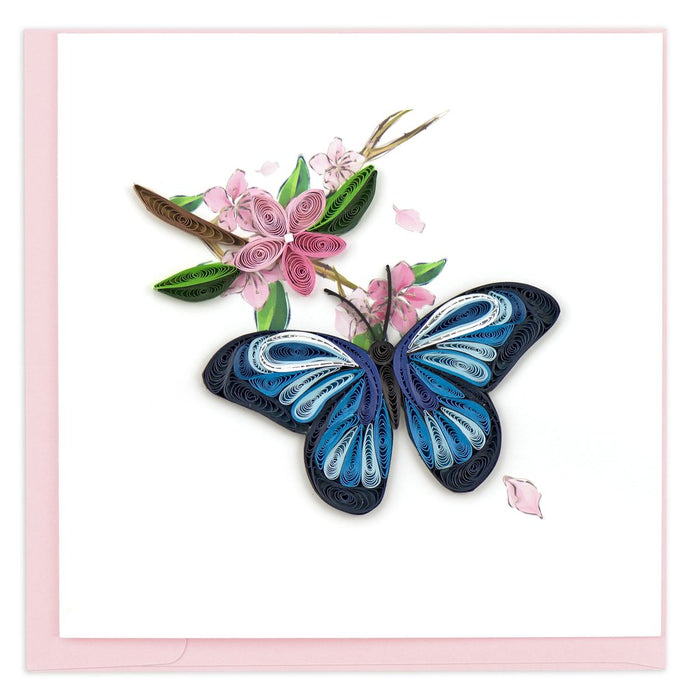 Message Card Blue Butterfly