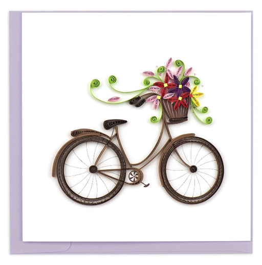 Message Card Bicycle & Flower Basket