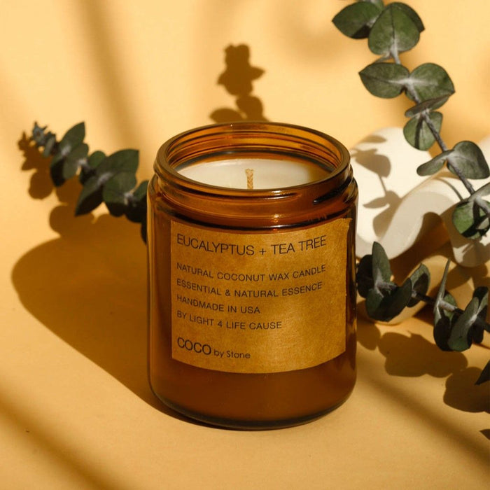 3.5oz Eucalyptus + Tea Tree Coconut Wax Candle