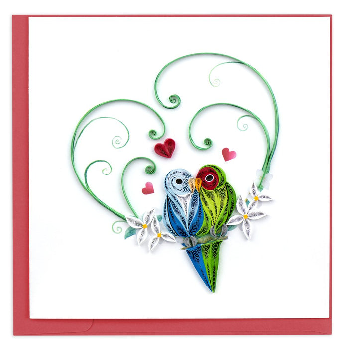 Message Card Love Birds