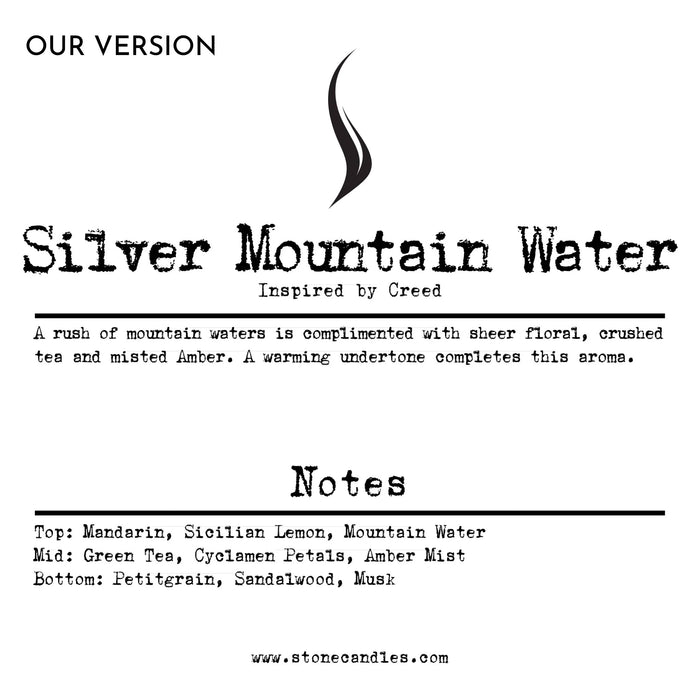 Silver Mountain Water (our version) Sample Scent Strip