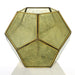 Stone Candles Candle Holder Gold Antique Lantern 9.25"x7.5"
