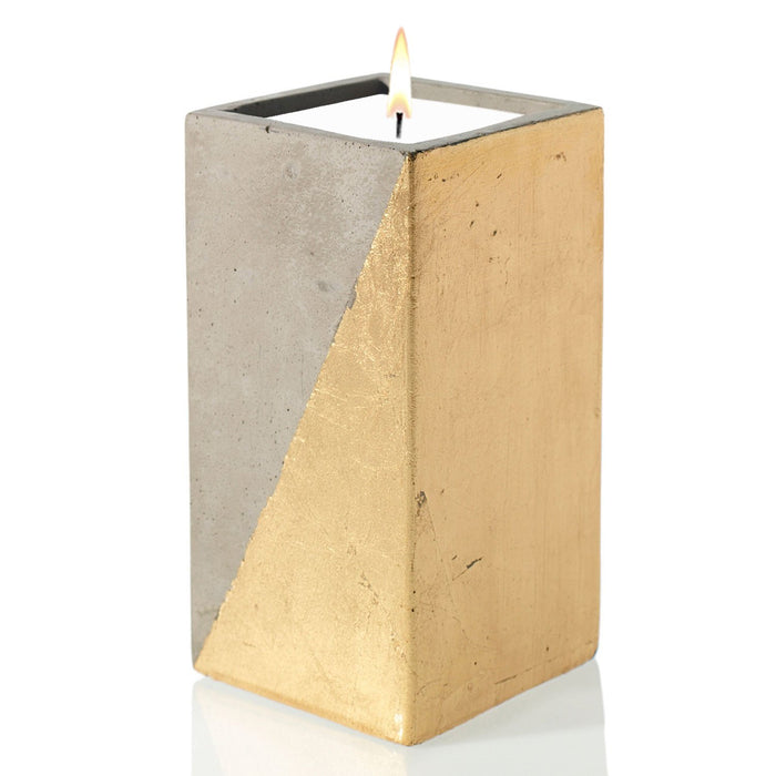 Stone Candles Decor Paradox Gold Concrete 19oz