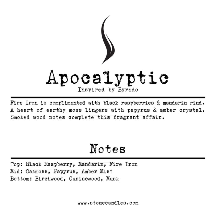 Stone Candles Scent Strip Apocalyptic (Inspired by Byredo)