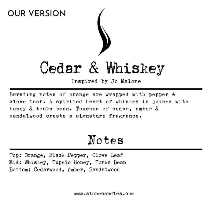 Cedar & Whiskey (our version) Sample Scent Strip