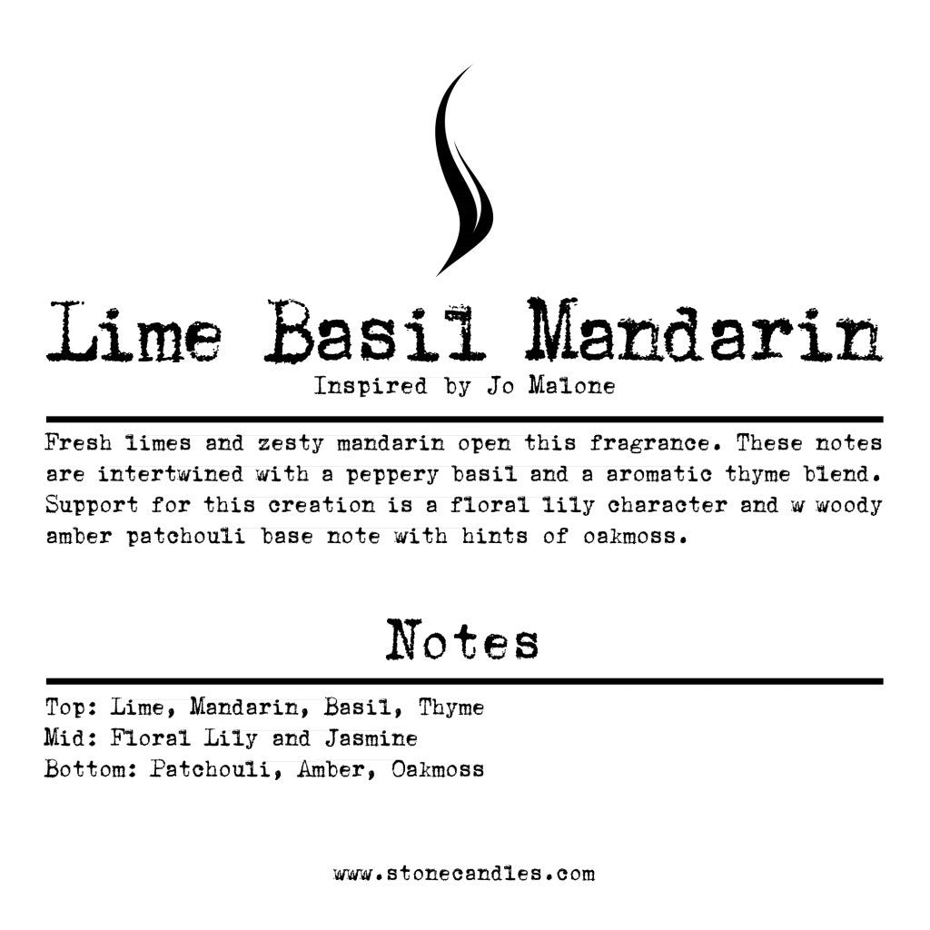 Lime (our version) Basil Mandarin Sample Scent Strip