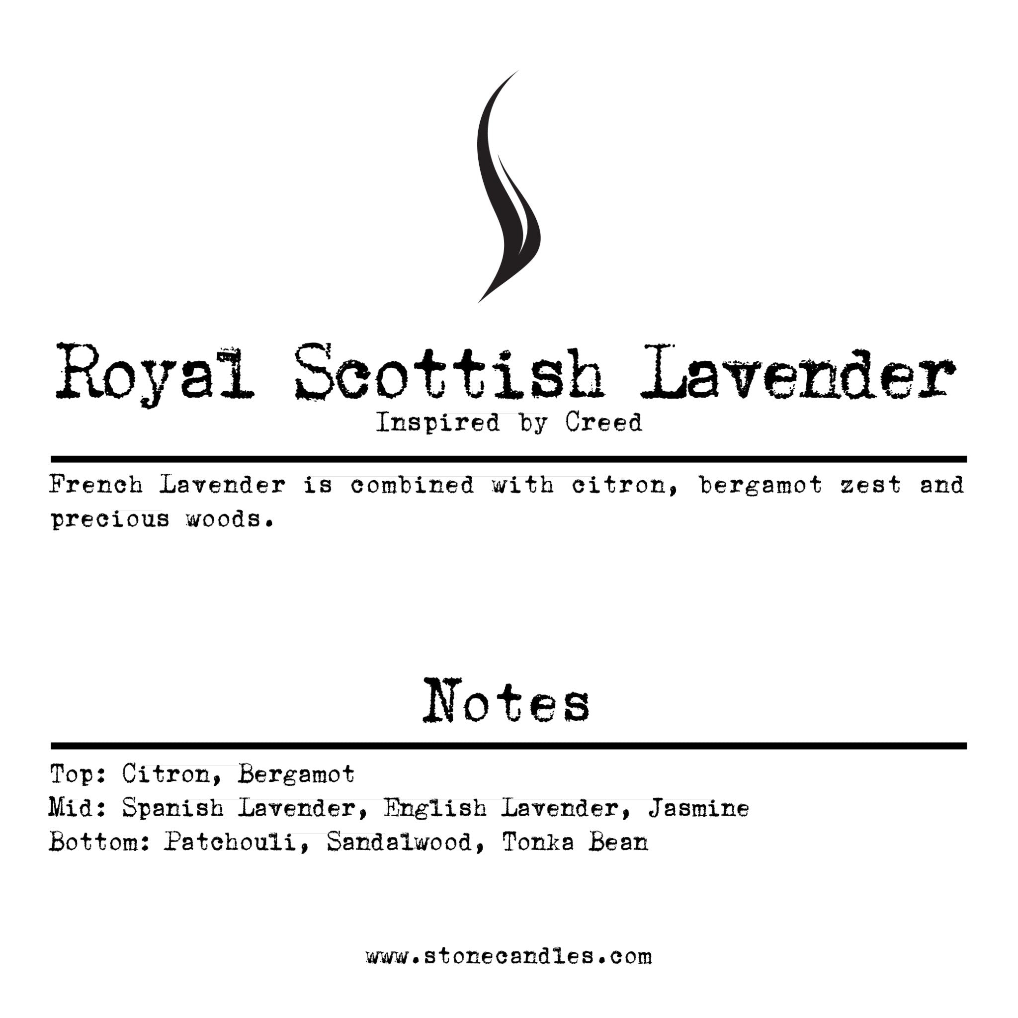 Stone Candles Scent Strip Royal Scottish Lavender (Inspired by Creed)