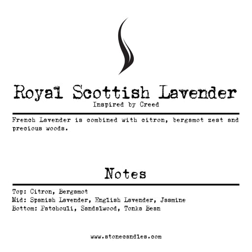 Stone Candles Scent Strip Royal Scottish Lavender (Inspired by Creed)