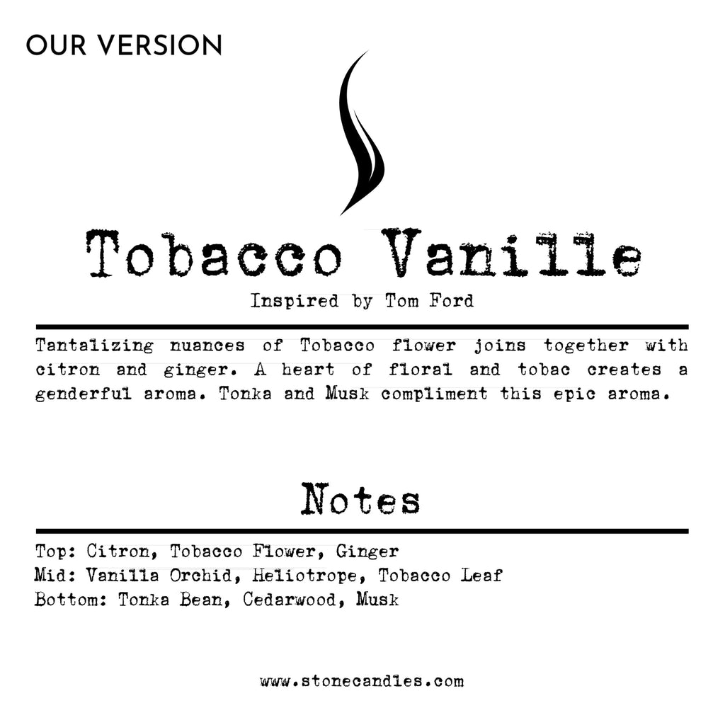 tom fitts tobacco co Tobacco Vanille (Our version) Sample Scent Strip Inspired by Tom Ford