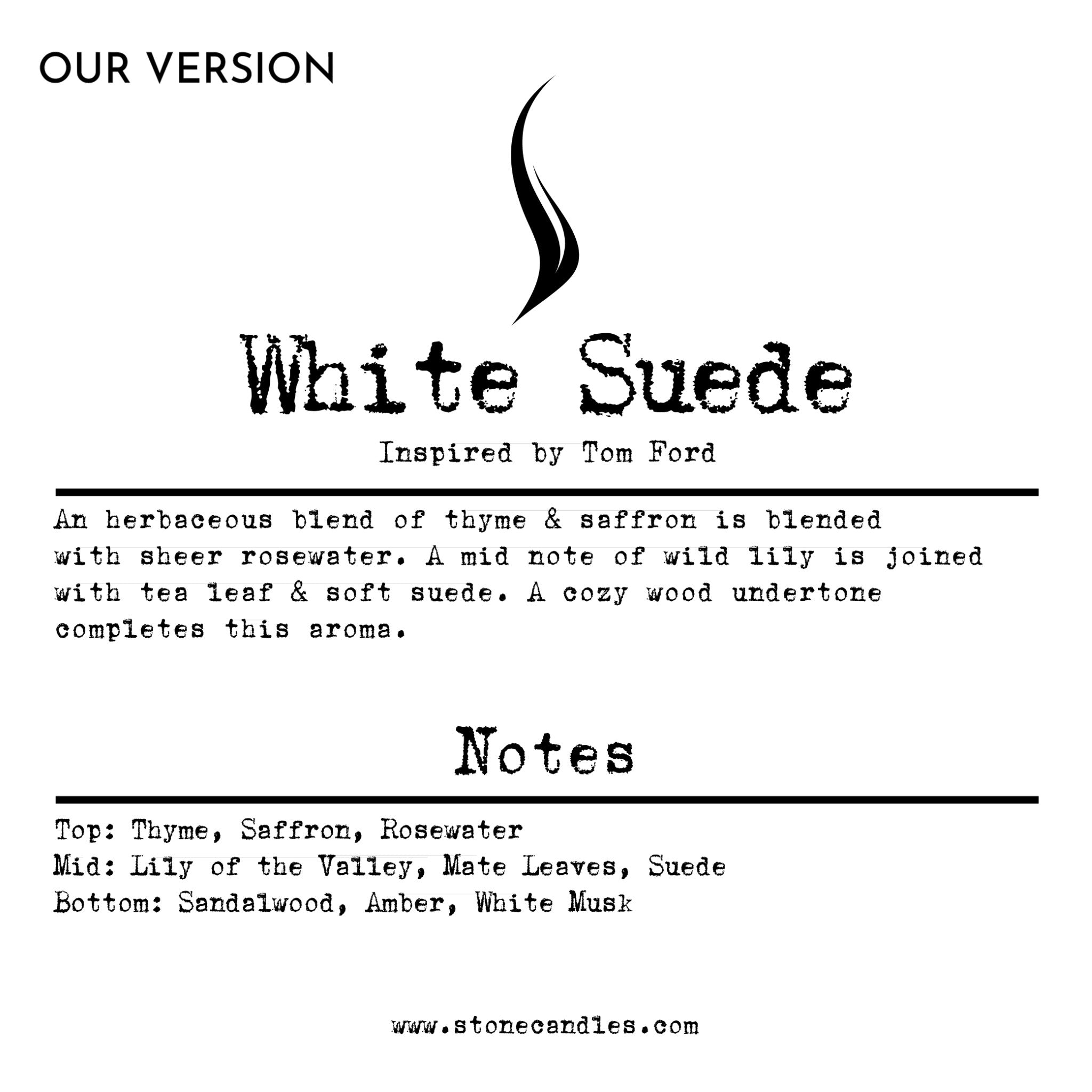 White Suede (our version) Sample Scent Strip