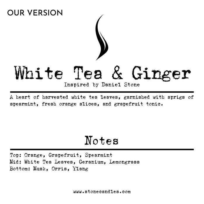 White Tea & Ginger (our version) Sample Scent Strip