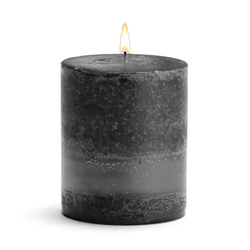Stone Candles Scented Pillar Black Bamboo