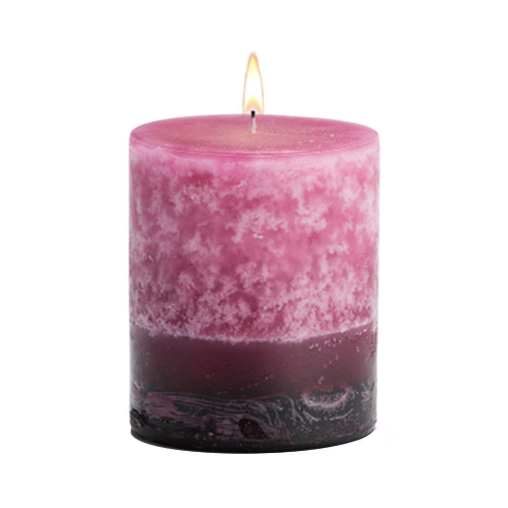 Stone Candles Scented Pillar Ginger Peach
