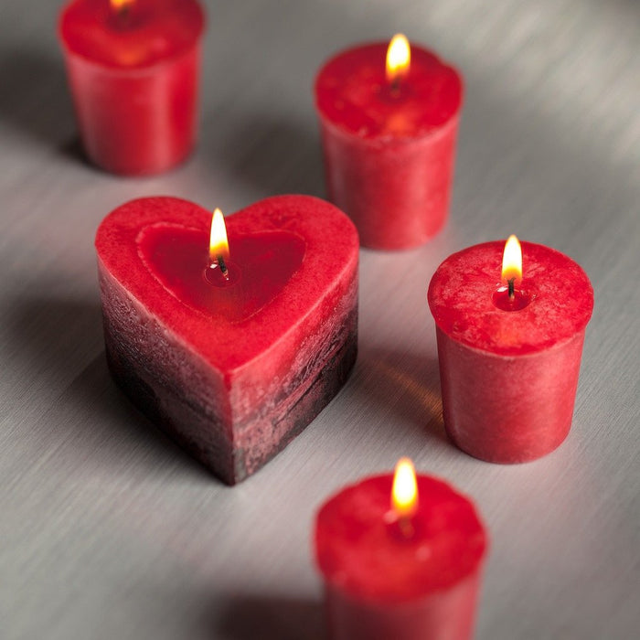 Stone Candles Scented Pillar Votive Heart