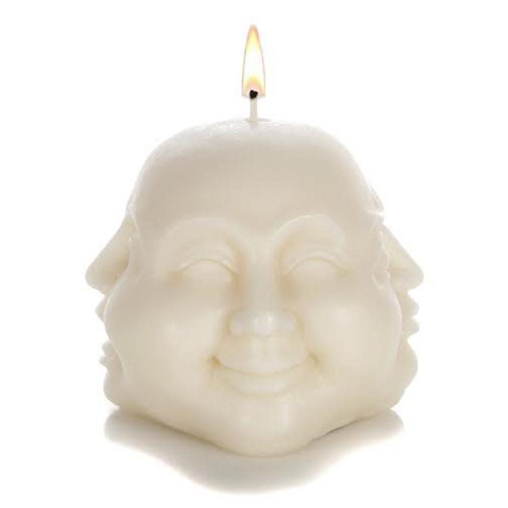 Stone Candles Statue Buddha 4 Faces of Emotion