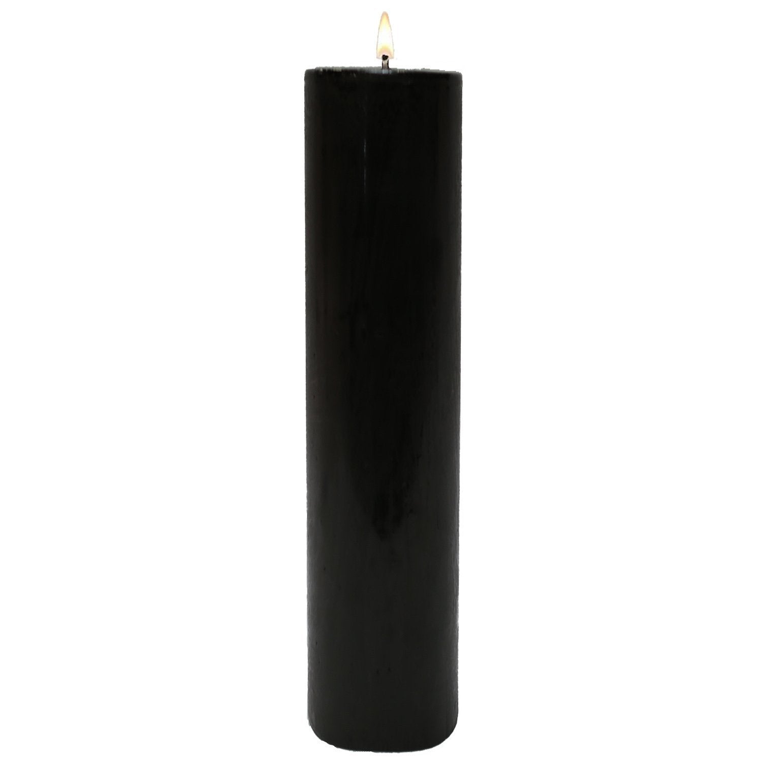 Stone Candles Unscented Pillar Black 2x9