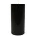 Stone Candles Unscented Pillar Black 3x6