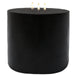 Stone Candles Unscented Pillar Black 5x5