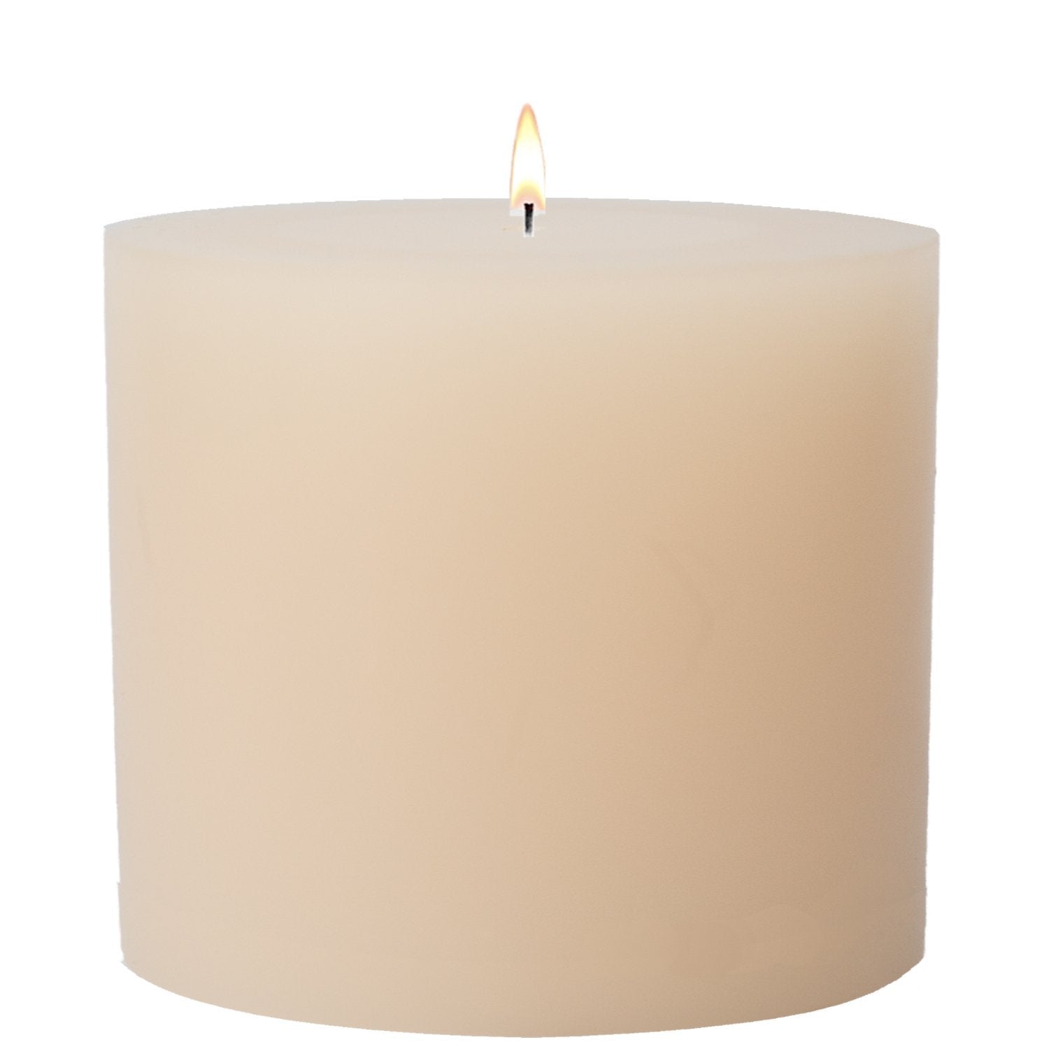 Stone Candles Unscented Pillar Ivory 4x4