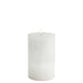 Stone Candles Unscented Pillar White 2x3
