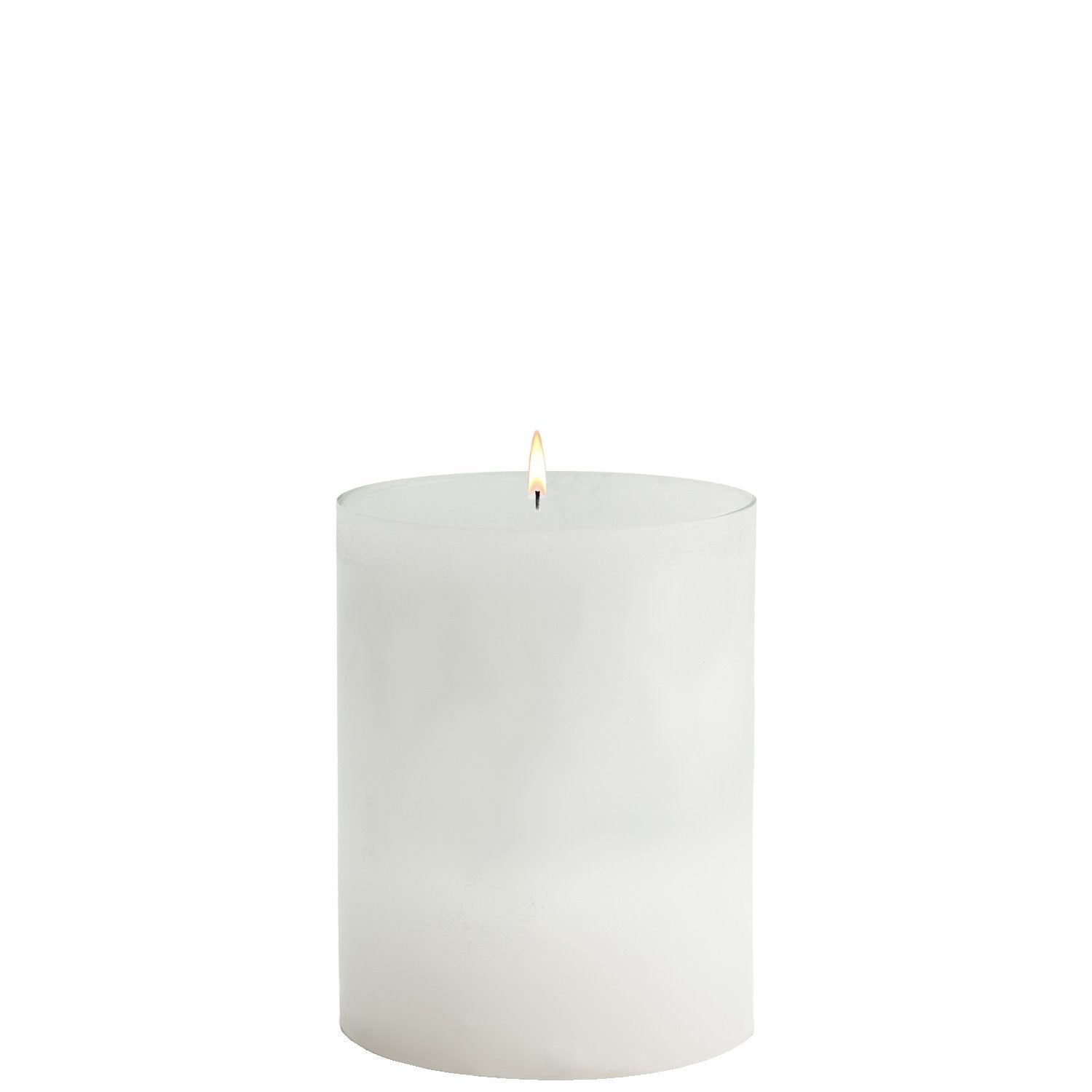 Stone Candles Unscented Pillar White 3x3
