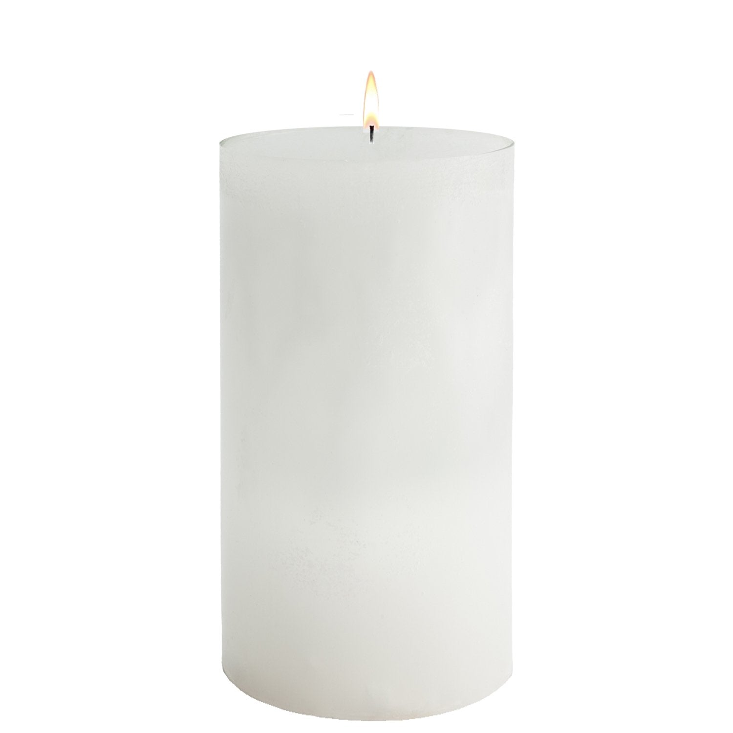 Stone Candles Unscented Pillar White 3x6